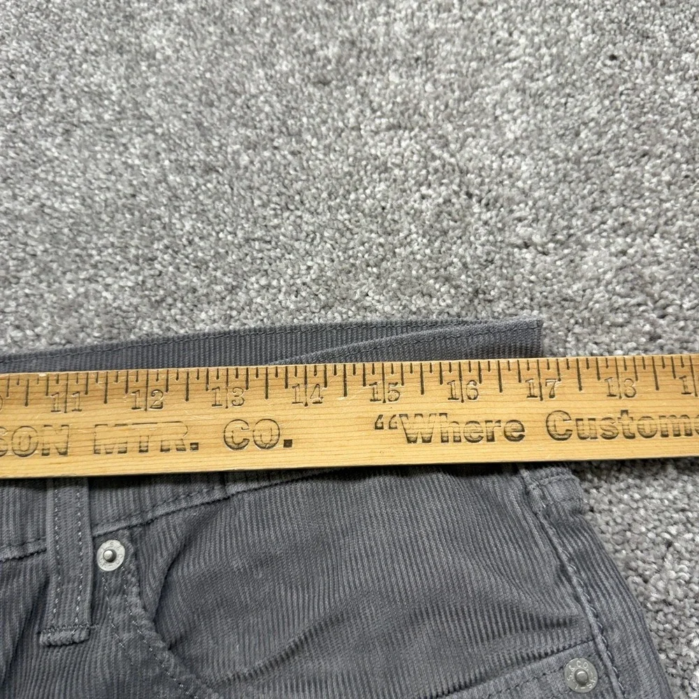 Levis 511 Slim Jeans Mens 34x32 Gray Corduroy Stretch Denim Casual Pants